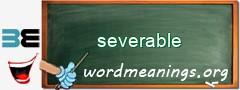 WordMeaning blackboard for severable